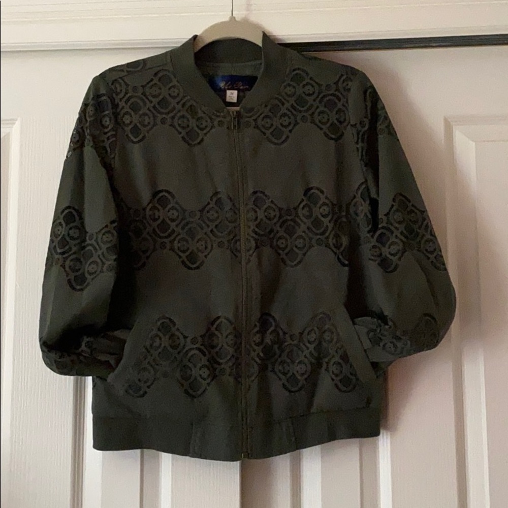 Francescas Collections Lace Bomber Jacket